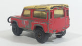 1989 Matchbox Mountain Trails Land Rover Ninety Red and White Die Cast Toy Car Vehicle - Macau