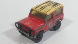 1989 Matchbox Mountain Trails Land Rover Ninety Red and White Die Cast Toy Car Vehicle - Macau