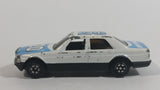 Yatming No. 820 Mercedes Benz 380SEL Super Runner #20 White Blue Die Cast Toy Car Vehicle