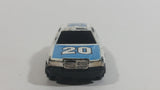 Yatming No. 820 Mercedes Benz 380SEL Super Runner #20 White Blue Die Cast Toy Car Vehicle