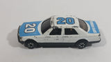 Yatming No. 820 Mercedes Benz 380SEL Super Runner #20 White Blue Die Cast Toy Car Vehicle