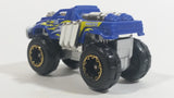 Zuru Metal Machines Monster Truck Blue and Chrome Die Cast Toy Car Vehicle