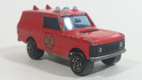 1980s Majorette Range Rover Fire Dept. District 3 Red No. 246 1/60 Scale Die Cast Toy Car Emergency Vehicle w/ Hitch