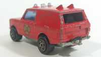 1980s Majorette Range Rover Fire Dept. District 3 Red No. 246 1/60 Scale Die Cast Toy Car Emergency Vehicle w/ Hitch