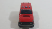 1980s Majorette Range Rover Fire Dept. District 3 Red No. 246 1/60 Scale Die Cast Toy Car Emergency Vehicle w/ Hitch