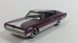 2010 Hot Wheels Muscle Mania '67 Dodge Charger Maroon Die Cast Toy Muscle Car Vehicle