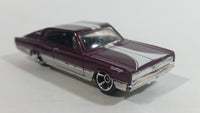 2010 Hot Wheels Muscle Mania '67 Dodge Charger Maroon Die Cast Toy Muscle Car Vehicle