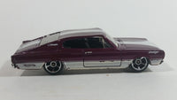 2010 Hot Wheels Muscle Mania '67 Dodge Charger Maroon Die Cast Toy Muscle Car Vehicle