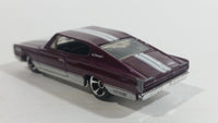 2010 Hot Wheels Muscle Mania '67 Dodge Charger Maroon Die Cast Toy Muscle Car Vehicle