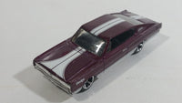 2010 Hot Wheels Muscle Mania '67 Dodge Charger Maroon Die Cast Toy Muscle Car Vehicle