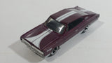 2010 Hot Wheels Muscle Mania '67 Dodge Charger Maroon Die Cast Toy Muscle Car Vehicle