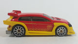 2010 Hot Wheels Hot Tunerz Flight 03 Red with Yellow Trim Die Cast Toy Car Vehicle