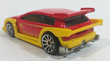 2010 Hot Wheels Hot Tunerz Flight 03 Red with Yellow Trim Die Cast Toy Car Vehicle