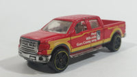 2010 Hot Wheels City Works Rides 2009 Ford F-150 Truck Bright Red Die Cast Toy Car Vehicle