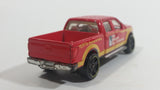 2010 Hot Wheels City Works Rides 2009 Ford F-150 Truck Bright Red Die Cast Toy Car Vehicle