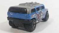 2005 Hot Wheels Robo Revenge Rockster Blue Hummer Style Die Cast Toy Car Vehicle