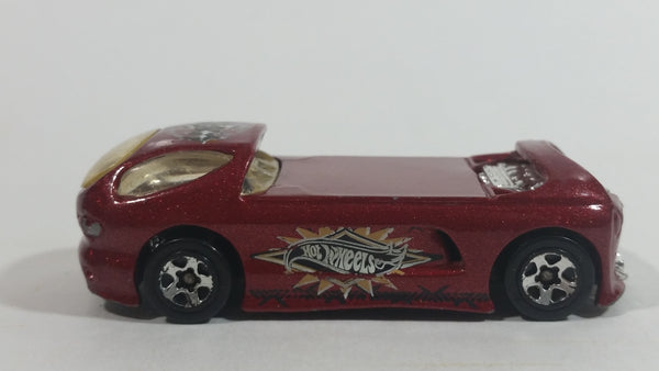 2001 Hot Wheels Skateboarders Deora II Dark Red Die Cast Toy Car Vehicle