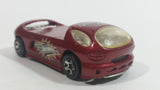 2001 Hot Wheels Skateboarders Deora II Dark Red Die Cast Toy Car Vehicle