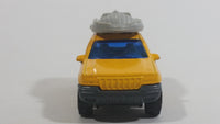 1999 Matchbox Jeep Grand Cherokee Yellow with Grey Raft Die Cast Toy Car Vehicle