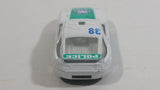 Vintage Porsche 928 Police #38 White Green Die Cast Toy Car Vehicle