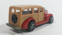 2008 Hot Wheels Team: Surf's Up '40s Woodie Dark Red Surfing Die Cast Toy Muscle Car Vehicle