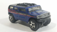 2004 Hot Wheels First Editions Rockster Blue Hummer Style Die Cast Toy Car Vehicle