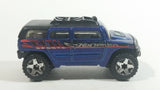 2004 Hot Wheels First Editions Rockster Blue Hummer Style Die Cast Toy Car Vehicle