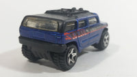 2004 Hot Wheels First Editions Rockster Blue Hummer Style Die Cast Toy Car Vehicle