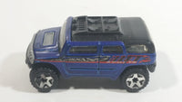 2004 Hot Wheels First Editions Rockster Blue Hummer Style Die Cast Toy Car Vehicle