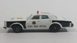 1980s Yatming Dodge Monaco Sheriff Highway Patrol 18 Police Cop White Black Die Cast Toy Car Emergency Rescue Vehicle