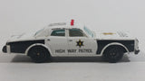 1980s Yatming Dodge Monaco Sheriff Highway Patrol 18 Police Cop White Black Die Cast Toy Car Emergency Rescue Vehicle