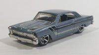 2012 Hot Wheels '66 Chevy Nova Metalflake Blue-Grey Die Cast Toy Muscle Car Vehicle