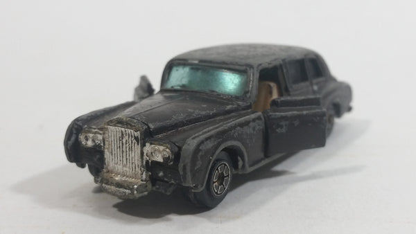 Vintage Yatming Rolls-Royce Phantom VI (Painted Black) Die Cast Toy Car Vehicle with Opening Doors - Hong Kong