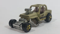 2010 Hot Wheels Race World Jungle Custom '42 Jeep CJ-2A Beige Tan Die Cast Toy Car Vehicle