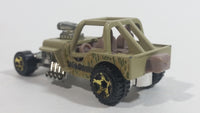 2010 Hot Wheels Race World Jungle Custom '42 Jeep CJ-2A Beige Tan Die Cast Toy Car Vehicle