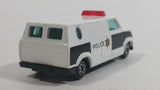 Yatming 1970s Ford Econoline Police Cop Van White and Black Die Cast Toy Car Vehicle