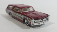 2010 Hot Wheels City Works Custom '66 GTO Wagon Fire Department Dark Red and White Die Cast Toy Car Vehicle