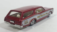 2010 Hot Wheels City Works Custom '66 GTO Wagon Fire Department Dark Red and White Die Cast Toy Car Vehicle