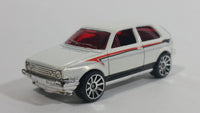 2009 Hot Wheels VW Golf GTI White Die Cast Toy Car Vehicle