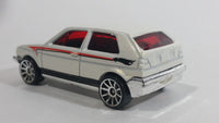 2009 Hot Wheels VW Golf GTI White Die Cast Toy Car Vehicle