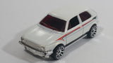 2009 Hot Wheels VW Golf GTI White Die Cast Toy Car Vehicle