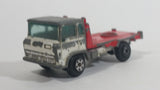 Vintage Yatming Semi Truck White with Red Back Die Cast Toy Car Vehicle