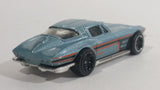 2013 Hot Wheels HW Showroom Corvette 60th '64 Corvette Sting Ray Pearl Light Blue Die Cast Toy Classic Muscle Car Vehicle