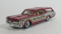 2010 Hot Wheels City Works Custom '66 GTO Wagon Fire Department Dark Red and White Die Cast Toy Car Vehicle