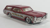 2010 Hot Wheels City Works Custom '66 GTO Wagon Fire Department Dark Red and White Die Cast Toy Car Vehicle