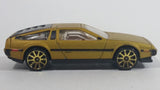 2010 Hot Wheels '81 DeLorean DMC-12 Brushed Metalflake Gold Bronze Die Cast Toy Car Vehicle