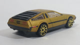 2010 Hot Wheels '81 DeLorean DMC-12 Brushed Metalflake Gold Bronze Die Cast Toy Car Vehicle