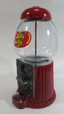 Jelly Belly Metal and Glass Globe Red Colored 9" Tall Jelly Bean Candy Dispenser