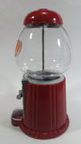 Jelly Belly Metal and Glass Globe Red Colored 9" Tall Jelly Bean Candy Dispenser