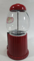 Jelly Belly Metal and Glass Globe Red Colored 9" Tall Jelly Bean Candy Dispenser